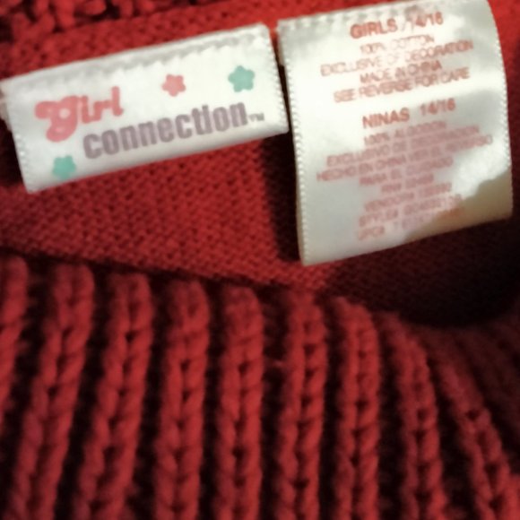 Girl Connection RedSweater Dress Sequins Long Sleeve Turtle Neck Size 14/16 - Picture 7 of 8